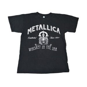 Metallica Whiskey in the Jar Vintage Graphic Tee Shirt Black Small